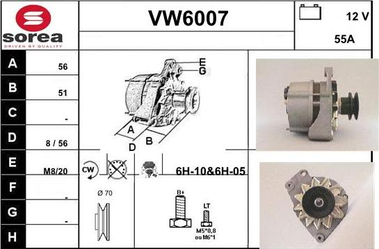 Sera VW6007 - Генератор autospares.lv