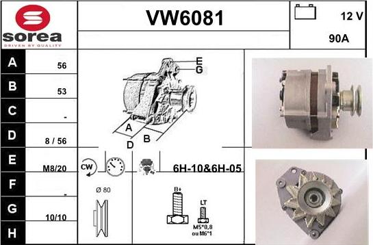 Sera VW6081 - Генератор autospares.lv