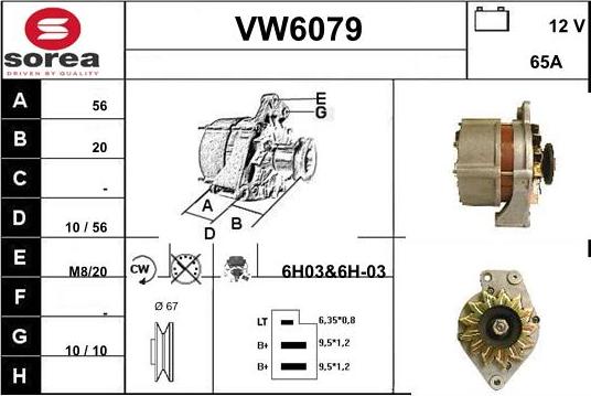 Sera VW6079 - Генератор autospares.lv