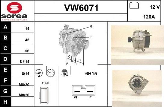 Sera VW6071 - Генератор autospares.lv