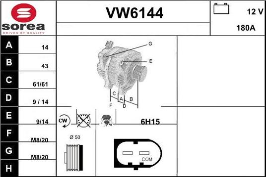 Sera VW6144 - Генератор autospares.lv