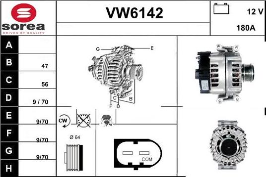 Sera VW6142 - Генератор autospares.lv