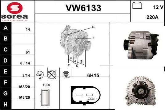 Sera VW6133 - Генератор autospares.lv