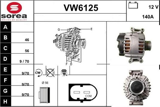 Sera VW6125 - Генератор autospares.lv