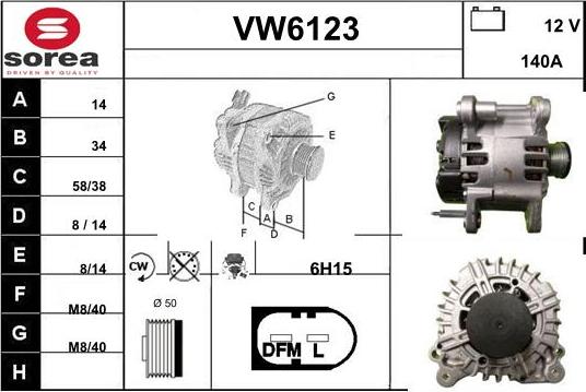 Sera VW6123 - Генератор autospares.lv