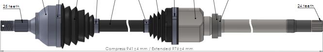 Sercore 121900 - Приводной вал autospares.lv