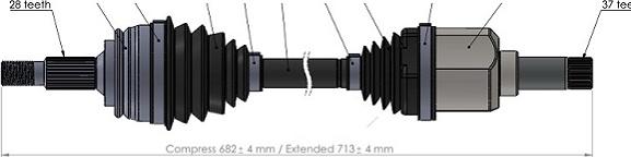 Sercore 221802 - Приводной вал autospares.lv