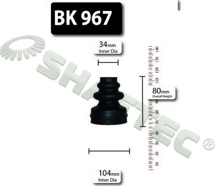 Shaftec BK967 - Пыльник, приводной вал autospares.lv