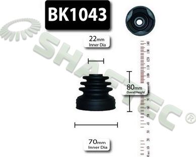 Shaftec BK1043 - Пыльник, приводной вал autospares.lv