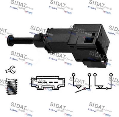 Sidat 5.140048A2 - Выключатель стоп сигнала / сцепления autospares.lv