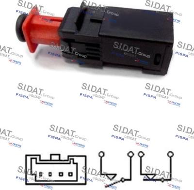 Sidat 5.140080A2 - Выключатель стоп сигнала / сцепления autospares.lv