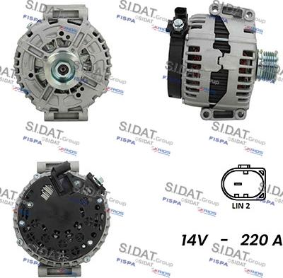 Sidat A12BH0948AS - Генератор autospares.lv