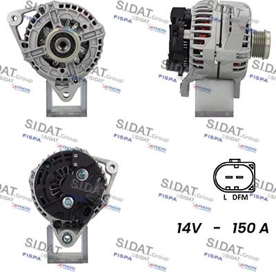 Sidat A12BH0908A2 - Генератор autospares.lv