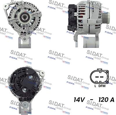 Sidat A12BH0907A2 - Генератор autospares.lv