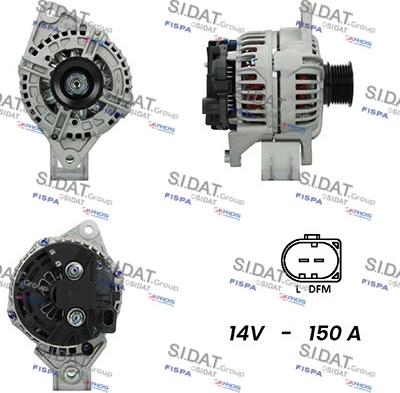 Sidat A12BH0918A2 - Генератор autospares.lv