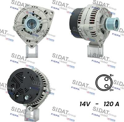 Sidat A12BH0933A2 - Генератор autospares.lv