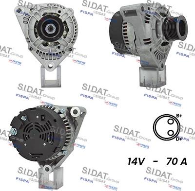 Sidat A12BH0932A2 - Генератор autospares.lv