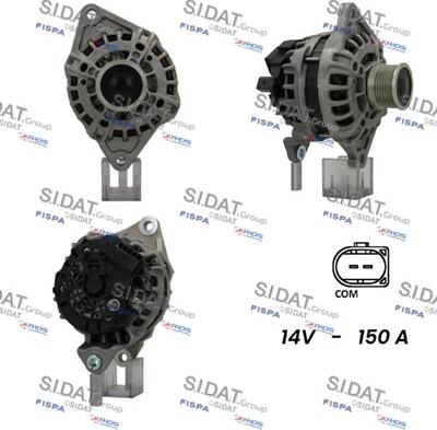 Sidat A12BH0925 - Генератор autospares.lv