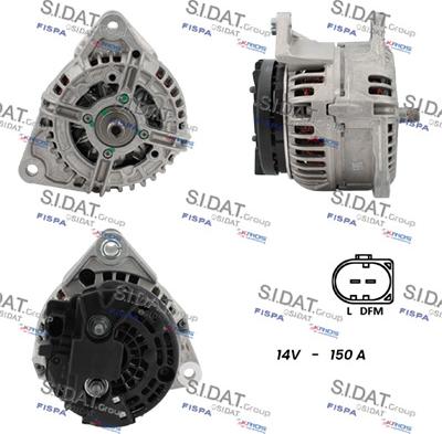 Sidat A12BH0920 - Генератор autospares.lv