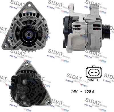 Sidat A12BH0458 - Генератор autospares.lv