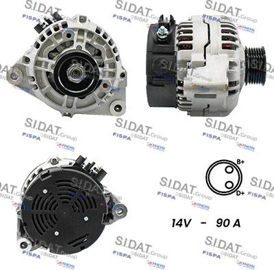 Sidat A12BH0410A2 - Генератор autospares.lv