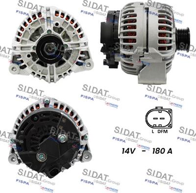 Sidat A12BH0411 - Генератор autospares.lv