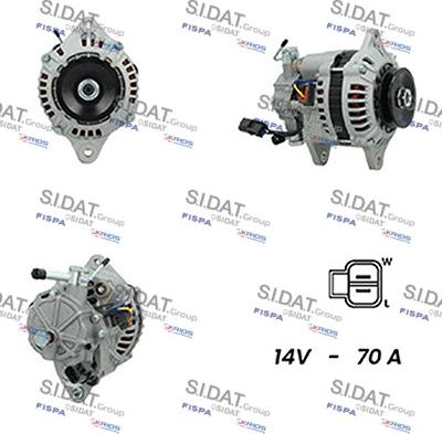 Sidat A12BH0480A2 - Генератор autospares.lv