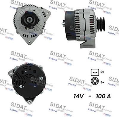 Sidat A12BH0438A2 - Генератор autospares.lv