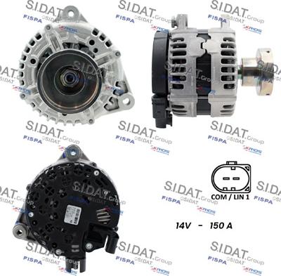 Sidat A12BH0428 - Генератор autospares.lv