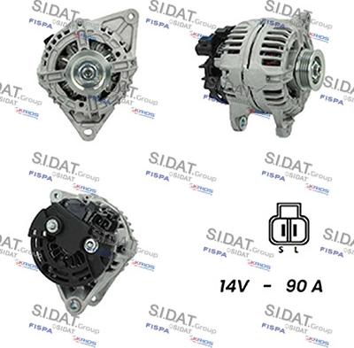 Sidat A12BH0470A2 - Генератор autospares.lv