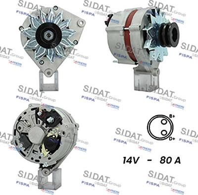 Sidat A12BH0597A2 - Генератор autospares.lv