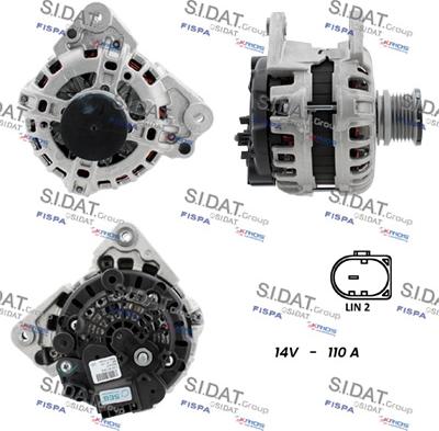 Sidat A12BH0534 - Генератор autospares.lv