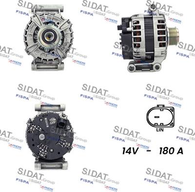 Sidat A12BH0524 - Генератор autospares.lv