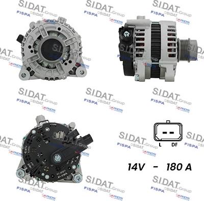 Sidat A12BH0522AS - Генератор autospares.lv