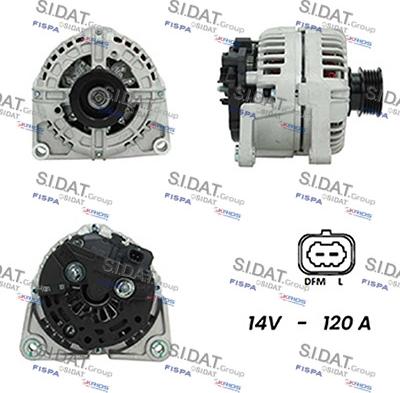 Sidat A12BH0644A2 - Генератор autospares.lv