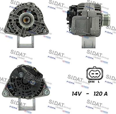 Sidat A12BH0646A2 - Генератор autospares.lv