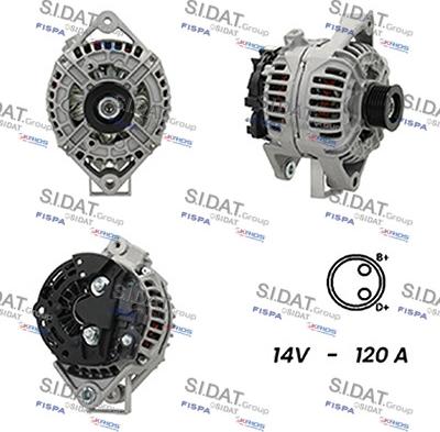 Sidat A12BH0631A2 - Генератор autospares.lv