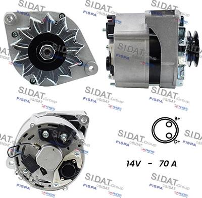 Sidat A12BH0629A2 - Генератор autospares.lv