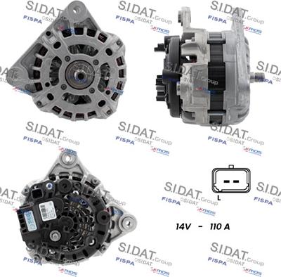 Sidat A12BH0043 - Генератор autospares.lv