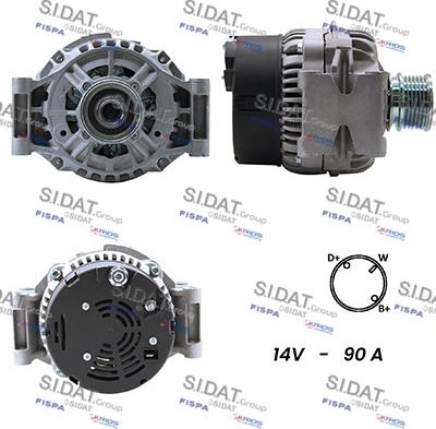 Sidat A12BH0082A2 - Генератор autospares.lv