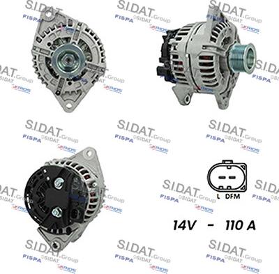 Sidat A12BH0190A2 - Генератор autospares.lv