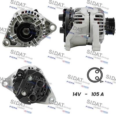 Sidat A12BH0191A2 - Генератор autospares.lv