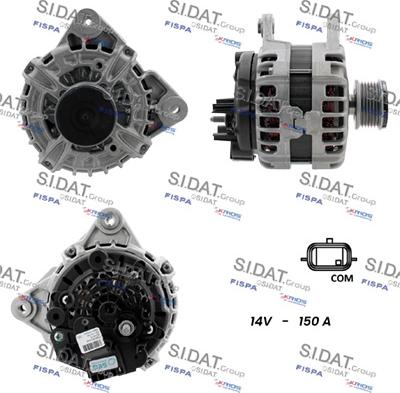 Sidat A12BH0148 - Генератор autospares.lv