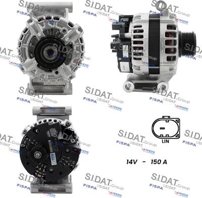 Sidat A12BH0106 - Генератор autospares.lv