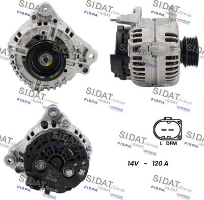 Sidat A12BH0186 - Генератор autospares.lv