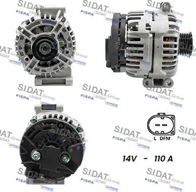 Sidat A12BH0134A2 - Генератор autospares.lv