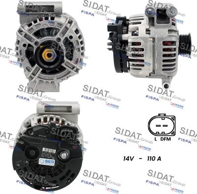 Sidat A12BH0134 - Генератор autospares.lv