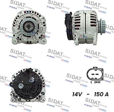 Sidat A12BH0130A2 - Генератор autospares.lv