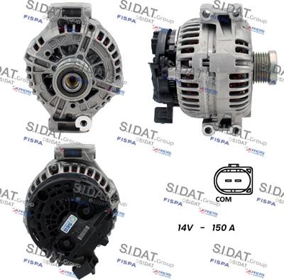 Sidat A12BH0123 - Генератор autospares.lv