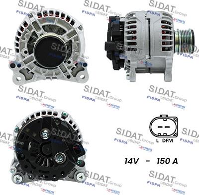 Sidat A12BH0843A2 - Генератор autospares.lv